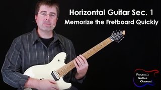 Horizontal Guitar Section 1  Memorize the Notes on the Guitar Neck in less than 15 Minutes [upl. by Enorej]