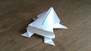 How to make a high jumping Paper Frog Origami [upl. by Vallery]