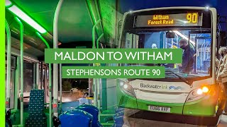 Maldon to Witham  Stephensons of Essex 90  Realtime [upl. by Kawasaki883]