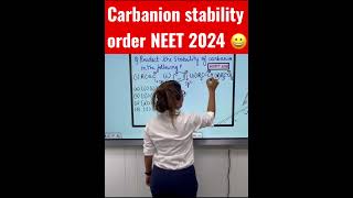 Carbanion Stability Order Short Trick shorts [upl. by Lubbock]