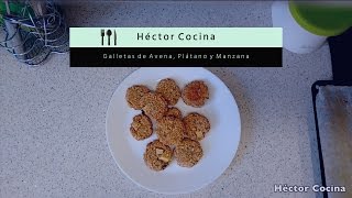 Galletas de Avena Plátano y Manzana  Snacks [upl. by Otrebtuc95]