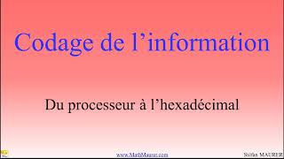 Conversions binaire et décimal ou hexadécimal et décimal [upl. by Novar]