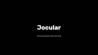 How to pronounce jocular grammar pronunciationguide [upl. by Nyliac99]