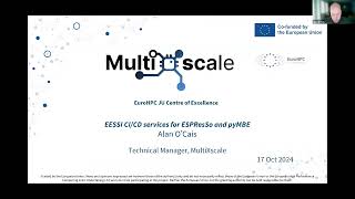 8  EESSI CICD services for ESPResSo and pyMBE Alan OCais University of Barcelona [upl. by Mosby]