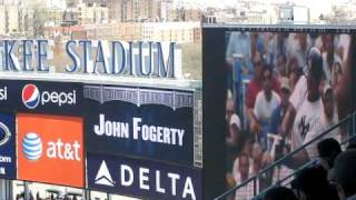 John Fogerty Sings quotCenter Fieldquot on Yankee Stadium Opening Day  April 16 2009 [upl. by Lorna]