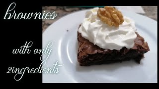 Fudge Brownie 2 ingredients in just 30 minutesASMR [upl. by Irehc]