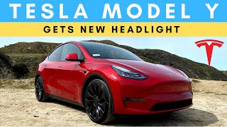 Tesla Model Y Gets New Headlight amp More Updates [upl. by Whitford480]