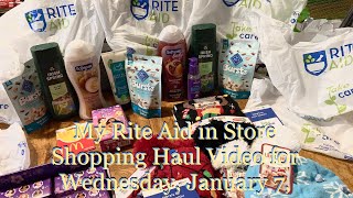 My Rite Aid in Store Shopping Haul  Week Ending January 13 2024  Spending DOWN Bonus Cash 💰🛒 🛍 [upl. by Jonette]