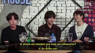 PTBR CUT  JANTAR DO BTS 2018  V recebe uma mensagem do SUGA e os membros ficam com ciúmes [upl. by Nerhtak437]