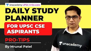 Daily Study Planer for UPSC CSE Aspirants  Here it from Mrunal Patel [upl. by Rexanna]