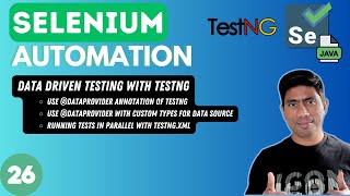 26  Data Driven Testing with TestNG using DataProvider Selenium with Java  2024 series [upl. by Hna84]