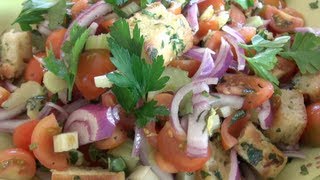 PANZANELLA SALAD  Nickos Kitchen [upl. by Lectra753]