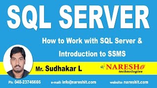 How to Work with SQL Server and Introduction to SSMS Part1  SQL Server Tutorial [upl. by Eerat]