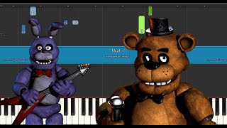 FNAF music piano tutorial EASY [upl. by Oren]