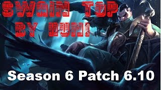 Swain vs Fizz Top Lane Full Gameplay by IMT Huni Season 6 Patch 610 [upl. by Anali]