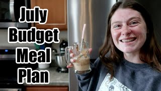 JULY LARGE FAMILY BUDGET MEAL PLAN [upl. by Dwyer]