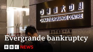 China property giant Evergrande files for US bankruptcy protection  BBC News [upl. by Ahsoek729]