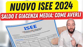 ISEE 2024 documenti come ottenere saldo e giacenza media dei conti [upl. by Grethel63]