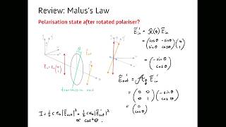 PHS2062 Optics Lecture 11 Birefringence wave plates and reflection 2017 [upl. by Burkhart]