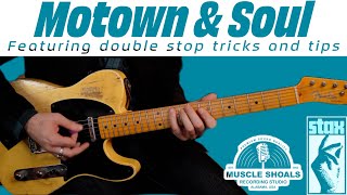 Motown amp Soul Double stops and fancy tricks galore Muscle ShoalsStax style guitar solo lesson [upl. by Aonian]