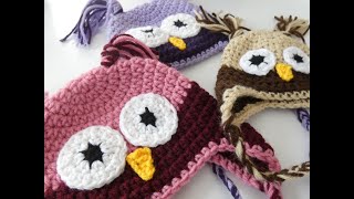 bonnet Hibou au crochet [upl. by Colis]