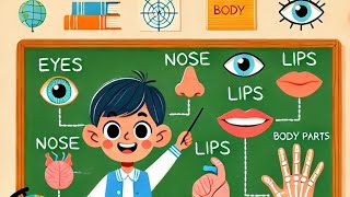 Kids vocabulary  Body  parts of body  Learn English for kids  English educational video [upl. by Aliak]