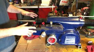 Brake lathe maintenance  How to remove the disk feed gear box [upl. by Klehm784]