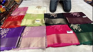 Chickpet Bangalore wholesale Boutique sareesSingle saree courier available [upl. by Hinch]