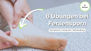 6 ÜBUNGEN BEI FERSENSPORN  Schmerzen in der Ferse reduzieren  Triggerdinger ® [upl. by Acilegna705]