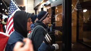 Justin Trudeau swarmed by group of angry protesters as he walked into Hamilton restaurant [upl. by Mcbride533]