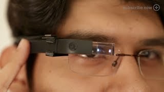 Google Glass on any frames  3D Print your own adapter [upl. by Adnauqaj]