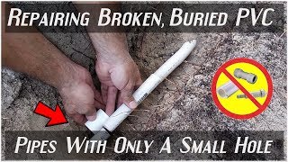 EASILY Repairing Broken PVC PipesLeast Amount Of Digging [upl. by Dupuy]