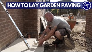 HOW TO LAY GARDEN PAVING  DIY Series  Build with AampE [upl. by Royden165]