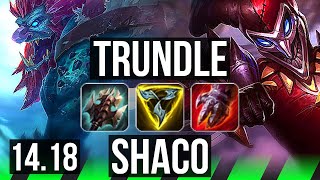 TRUNDLE vs SHACO JGL  14212 Legendary  EUW Master  1418 [upl. by Nlocnil]