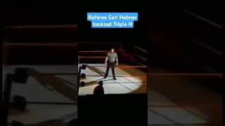 Referee Earl Hebner tookout Triple H on live event wwe shorts [upl. by Dedra163]