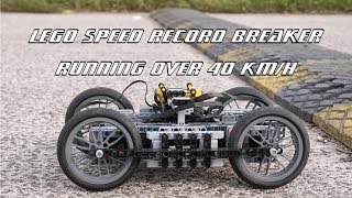 Fastest Lego Technic car powered by BuWizz  speed record breaker over 40 kmh [upl. by Ydnor]