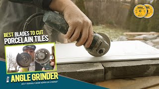 How To Cut Porcelain Tiles by Hand with Grinder without Chipping Testing Diamond Blades 4 Tiling [upl. by Teilo]