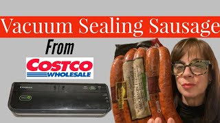 Vacuum Sealing Costco Sausage  FoodSaver [upl. by Lidah]