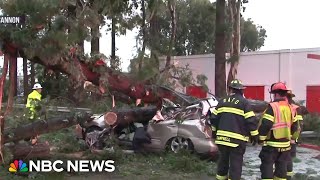 Evacuation orders in parts of California as dangerous storm brings strong winds heavy rain [upl. by Bower]