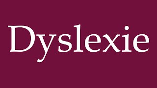 How to Pronounce Dyslexie Dyslexia Correctly in German [upl. by Genna871]