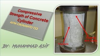 Compressive Strength of Concrete Cylinder ASTM C39AASHTO T22 Part3 Maawa World [upl. by Alfreda269]