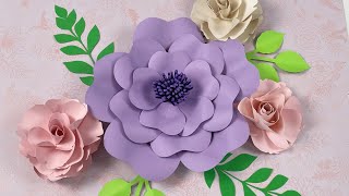 How to Make DIY Giant Paper Flowers with Cricut [upl. by Leugim]