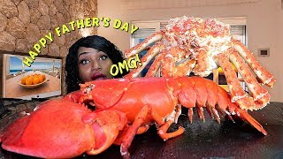 FATHERS DAY SEAFOOD SPECIAL When Larry the Lobster Meets Curtis the Crab [upl. by Ellednahs236]