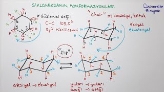 ORGANİK KİMYASiklohekzanın Konformasyonları [upl. by Fulbert]