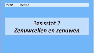 VMBO 4  Regeling  Basisstof 2 Zenuwcellen en zenuwen 8e editie [upl. by Samuela]