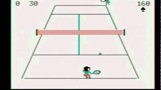 Love Match Tennis for PC6001ENIX retro pc game 1983 ラブマッチテニス [upl. by Steffy]