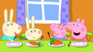 Jantar na casa de Rebbeca Rabbit  Peppa Pig Português Brasil Episódios Completos [upl. by Gilly]