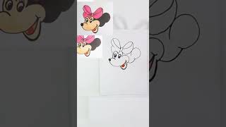 Come disegnare Topolino Minnie Cartone Animato facile e divertente per i bambini colorare [upl. by Uta128]