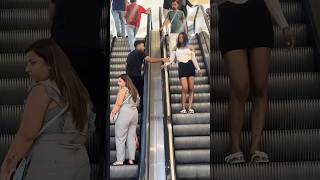 Hand touching escalator funny prank video 😂🤪 shorts prank shortsfeed escalator foryou [upl. by Kalb]