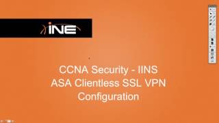 137 ASA Clientless SSL VPN Configuration CCNA SEC 210260 [upl. by Weixel]